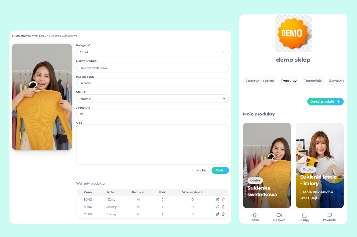 Dodaj produkty do swojego sklepu