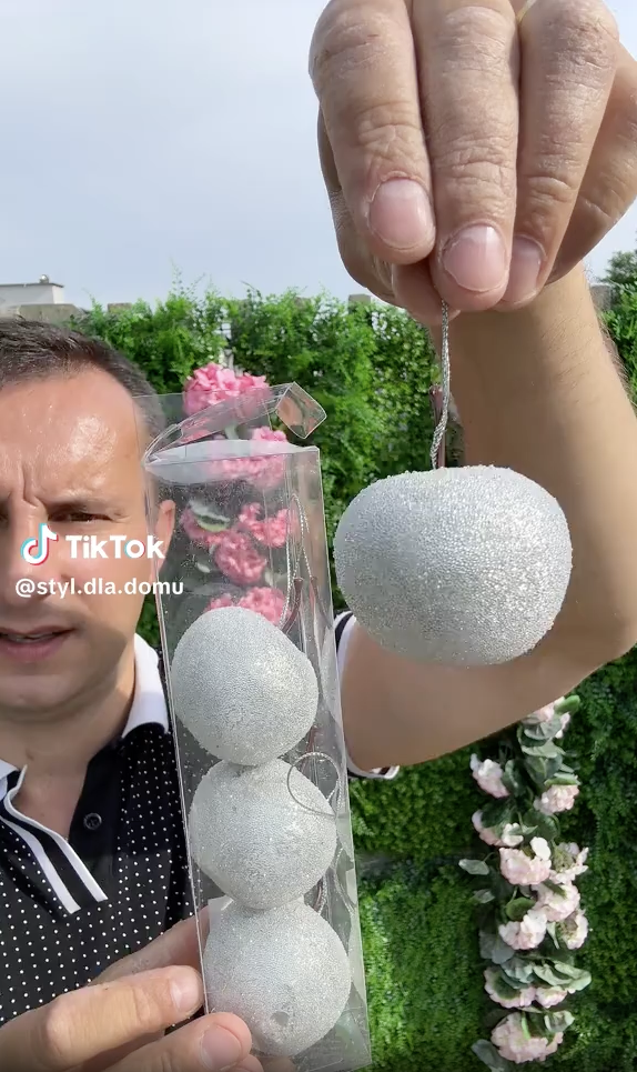 Bombki srebrne jabłka